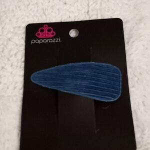 Colorfully Corduroy Blue Hair Clip NWT